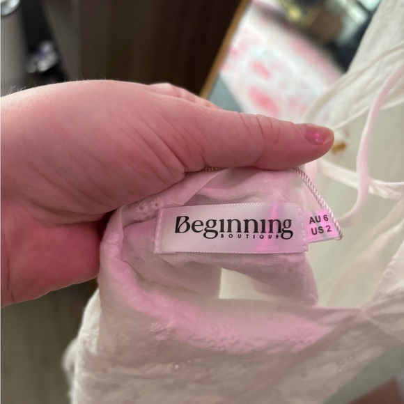 NWT BEGINNING BOUTIQUE WHITE MINI DRESS - Picture 6 of 6